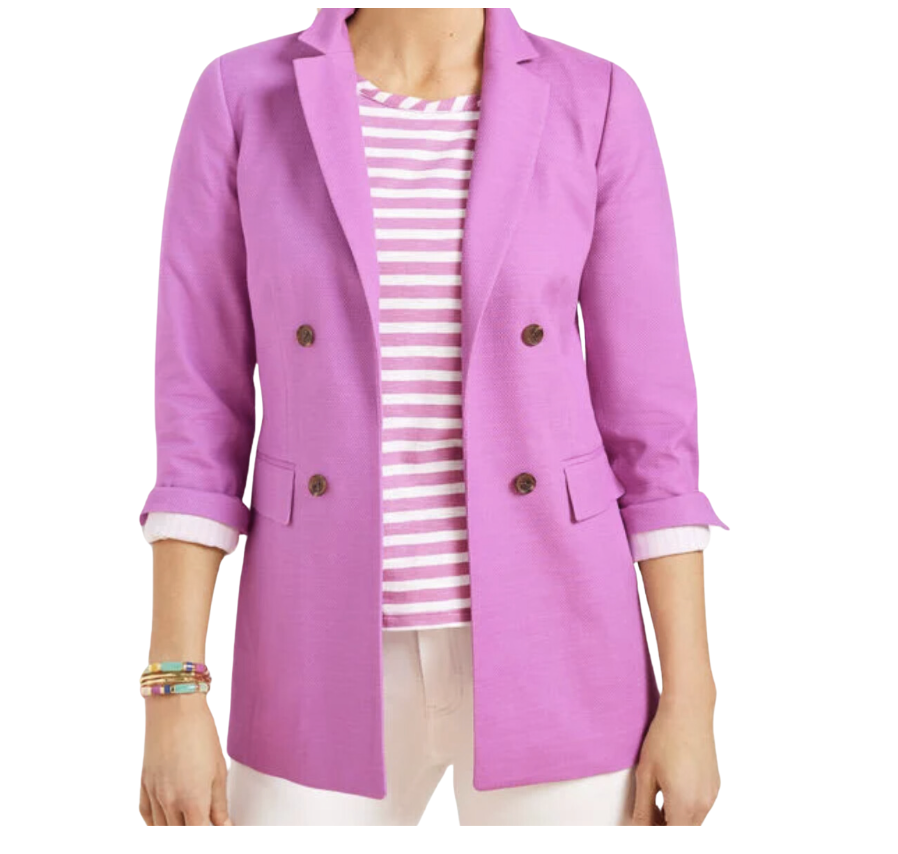 Textured Cotton Blazer | Trends You're Not Too Old to Wear